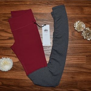 🖤NWT ALO Yoga Goddess Leggings - Red Velvet 🖤